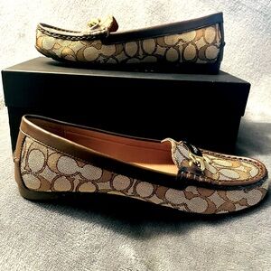 🌟COACH🌟 Olive Outline Signature C Jacquard Loafers, Size: 8.5M (Women’s)